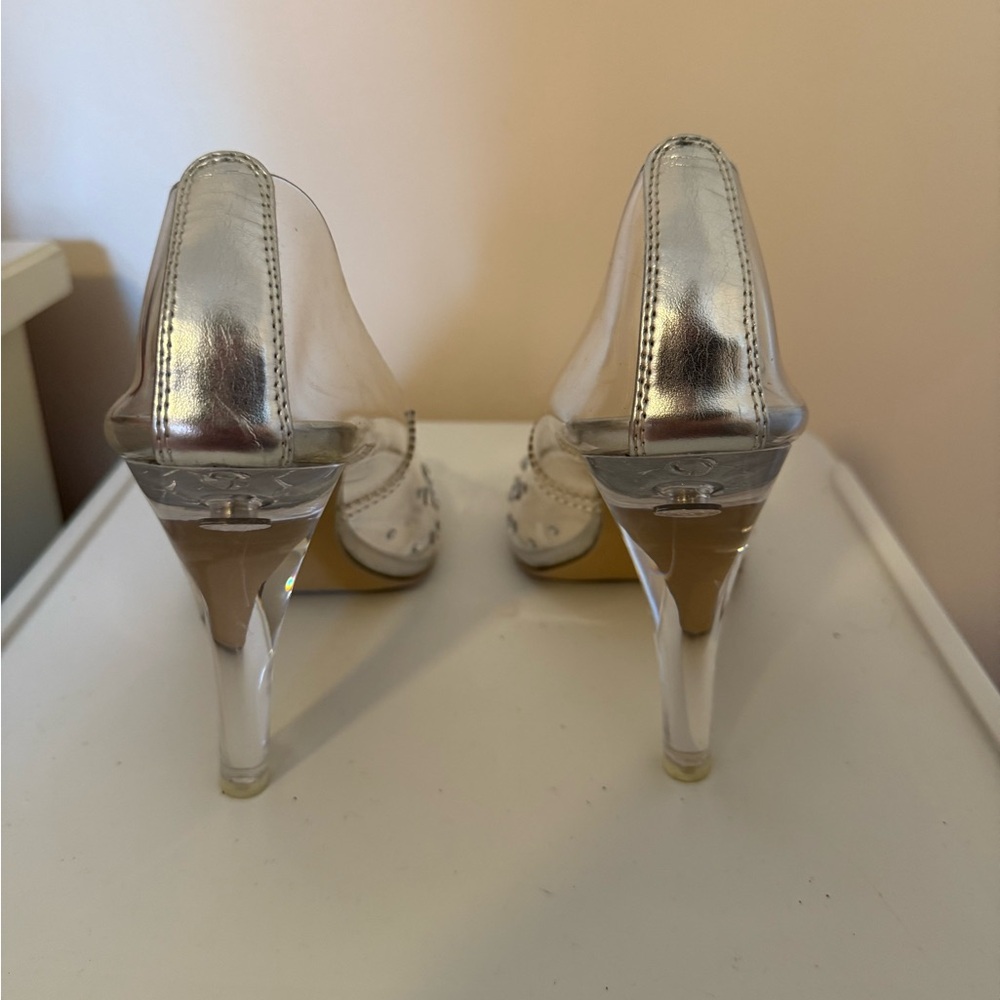 Clear Rhinestone Embellished Heels - Picture 6 of 11